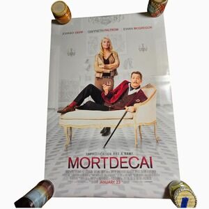 Mortdecai 2015 Original Movie Poster 27x40 Johnny Depp Gwyneth Paltrow D/S